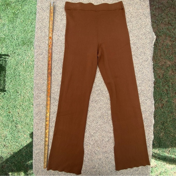 NWOT Rails Jules Ribbed Flare Cotton Silk Blend Pant in Fox size Large - Picture 9 of 16